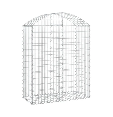 Arched Gabion Basket 39.4"x19.7"x47.2"/55.1" Galvanized Iron