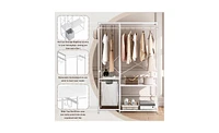 Premium Oxford Portable Wardrobe with Storage and Hanging Space