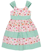 Bonnie Jean Toddler and Little Girls Mixed Print Tiered Dress