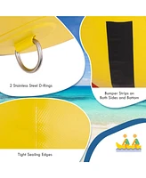 3-Person Inflatable Banana Boat with Electric Air Pump Carrying Bag and Repair Kit