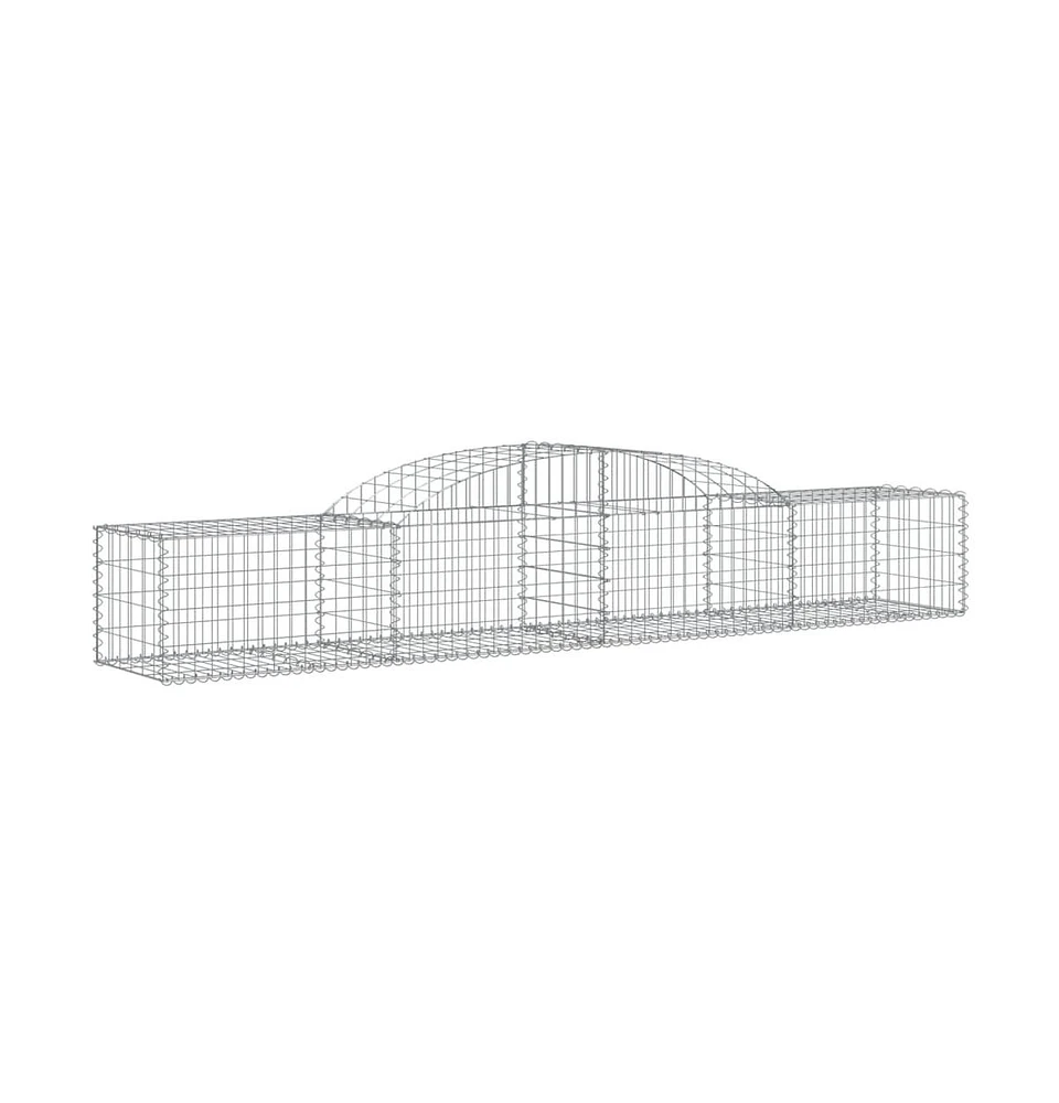 Arched Gabion Basket 118.1"x19.7"x15.7"/23.6" Galvanized Iron