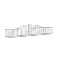 Arched Gabion Basket 118.1"x19.7"x15.7"/23.6" Galvanized Iron