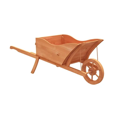 Wheelbarrow Planter 50.4"x17.9"x16.9" Solid Wood Fir