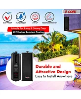 5 Core Wall Mount Enclosed Speaker Black - 200W Combined Pmpo and 20W Rms Speaker System