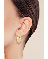 Rachel Zoe Gold Plated Sculptural Hoop Earrings