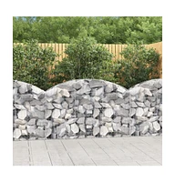 Arched Gabion Basket 59.1"x11.8"x31.5"/39.4" Galvanized Iron