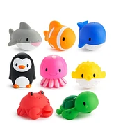 Munchkin Toddler Ocean Squirters Baby Bath Toys, Multi color, 8 pack