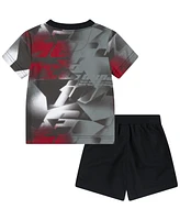 Jordan Little Boys 2-Piece Triple Team Printed T-Shirt and Shorts Set