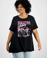 Hybrid Apparel Trendy Plus Cotton Whitney Houston Graphic Tee