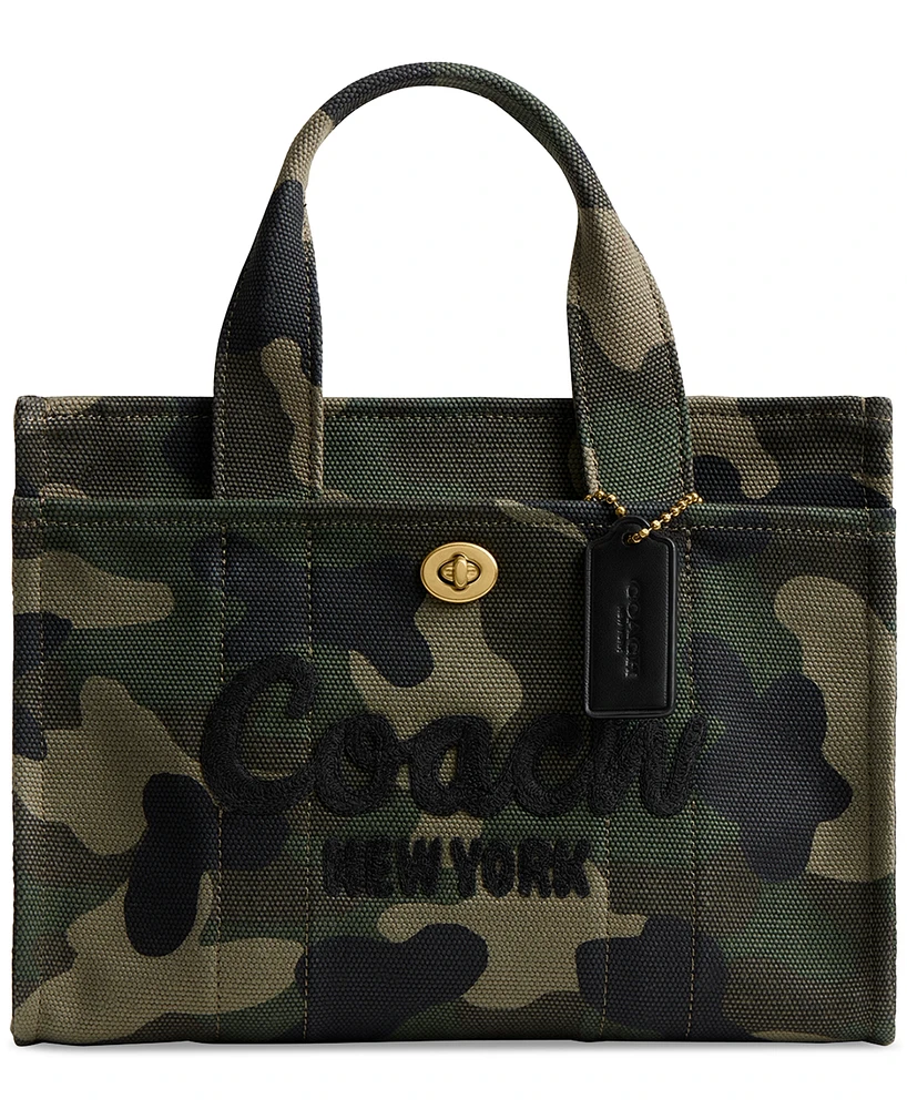 Coach Camo Print Canvas Small Cargo Tote 26