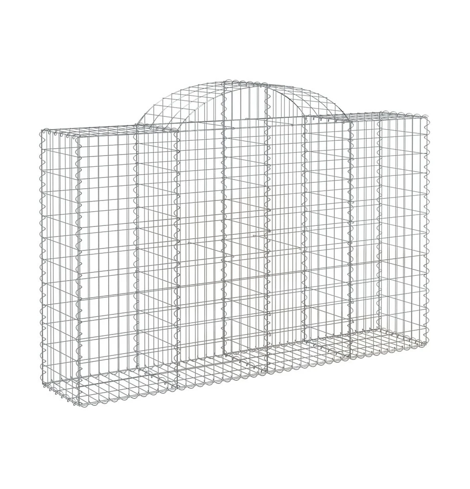 Arched Gabion Basket 78.7"x19.7"x47.2"/55.1" Galvanized Iron