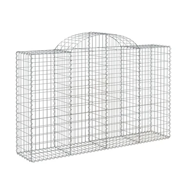 Arched Gabion Basket 78.7"x19.7"x47.2"/55.1" Galvanized Iron
