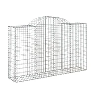 Arched Gabion Basket 78.7"x19.7"x47.2"/55.1" Galvanized Iron