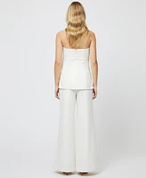 French Connection Women's Azra Twill Strapless Top