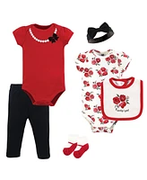 Hudson Baby Baby Girls Hudson Cotton Layette Set, Red Roses, 9-12 Months