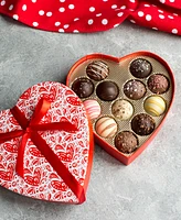 Sugar Plum Chocolates Valentine's Day Heart Truffles, 12 Pieces