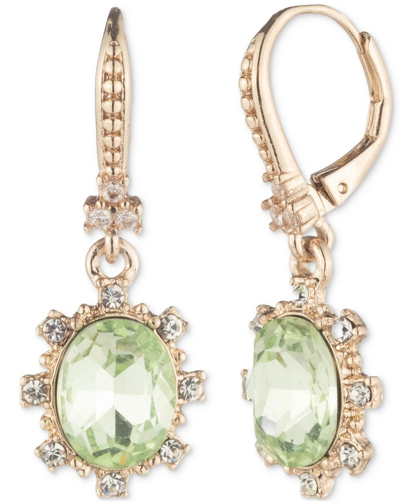 Marchesa Gold-Tone Mixed Crystal Drop Earrings