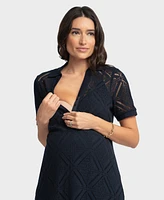 Seraphine Women's Maternity Crochet Dress