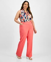 Tahari Asl Plus Bell Bottom Pants