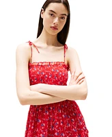 Tommy Jeans Women's Smocked Floral Maxi Dress