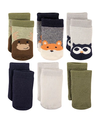 Luvable Friends Baby Boys Newborn Socks Set, Moose