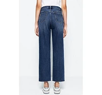 Manhattan High Rise Straight Ankle Jeans