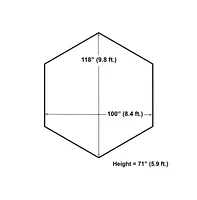 Nucleus Hexagon Tent 9.8FT with Screened Walls and Waterproof Cover, Ideal for Outdoor Picnics, Glamping, Camping, and Stylish Backyard Events