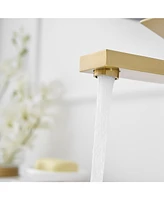 Single Handle Single Hole Bathroom Faucet Modern Deck Mount Brass Vanity Basin Bathroom Sink Faucets