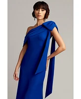 Tadashi Shoji Women's Cassia Bow-Shoulder Crepe Gown