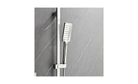 Shower System with Shower Head, Hand Shower, Slide Bar, Bodysprays, Shower Arm, Hose, Valve Trim, and Lever Handles