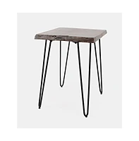 Nature's Edge Solid Acacia Chairside Table