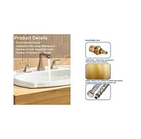 8 in. Widespread Double Handle Bathroom Faucet With Pop-up Drain Assembly Brushed Nickel