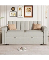 Convertible Soft Cushion Sofa Pull Bed ,for Two People to Sit On