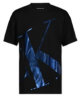 Calvin Klein Big Boys Giant Foil Ck Short Sleeve T-Shirt