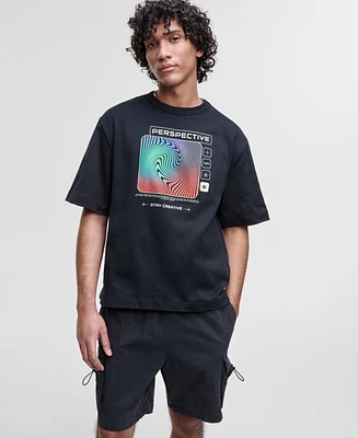 Mode of One Men's Perspective Relaxed-Fit Graphic T-Shirt, Exclusively at Macy's
