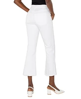 Liverpool Los Angeles Women's Gia Glider Crop Flare Embroidered Jeans