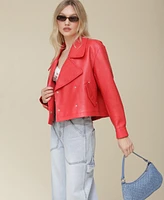 Avec Les Filles Women's Double-Breasted Cropped Jacket