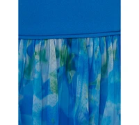 Adrianna Papell Women's Sweetpea Mixed-Media Gown
