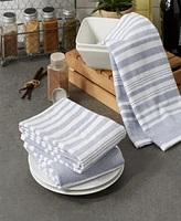 Design Imports French Terry Variegated Stripe Cotton Dishtowel 3 Pack Set, 18" x 28"