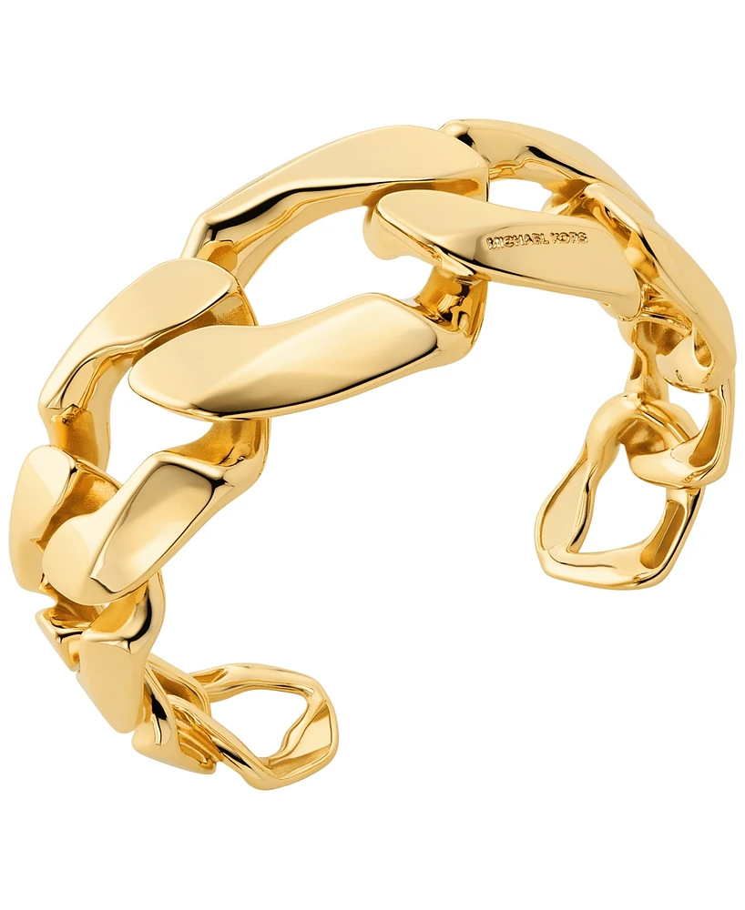 Michael Kors 14K Gold Plated Link Cuff Bracelet