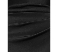 Xscape Women's Crisscross Halter Side-Ruffled Gown