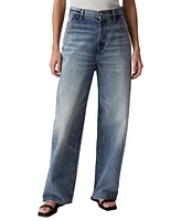Calvin Klein Jeans Women's High Rise Barrel-Leg Rigid