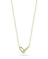 Rachel Zoe Fine Jewelry 14K Gold Dainty Duo Link Necklace