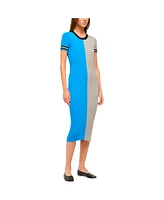 Staud Women's Blue/Silver Detroit Lions Colleen Dress