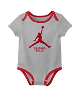 Jordan Baby Boys and Girls Chicago Bulls Statement Edition Three-Pack Bodysuit Set