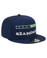 New Era Men's College Navy Seattle Seahawks Ransom 59FIFTY Fitted Hat