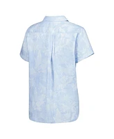 Tommy Bahama Women's Light Blue Texas Longhorns Legacy Leaves Camp Button-Up Shirt