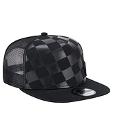 New Era Men's Black New York Mets Score Check 9FIFTY A-Frame Trucker Snapback Hat