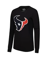 Majestic Women's C.j. Stroud Navy Houston Texans Player Name Number Long Sleeve T-Shirt