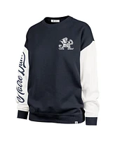 '47 Brand Women's Navy Notre Dame Fighting Irish Double Header Rise Andie Pullover Sweatshirt